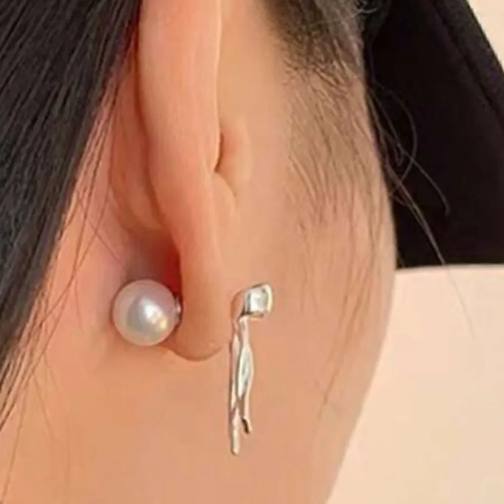 pearl bow earrings  #1068